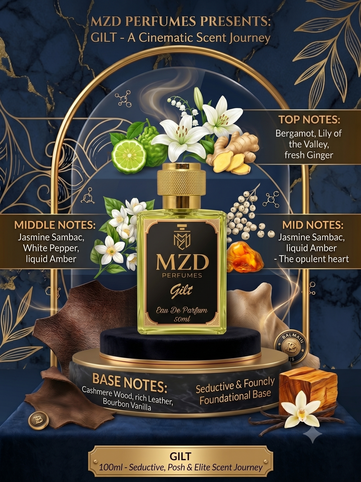 "Gilt" Eau De Parfum -by MZD Perfumes