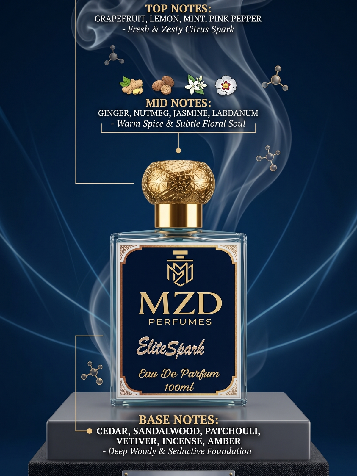 "EliteSpark" Eau De Parfum -by MZD Perfumes