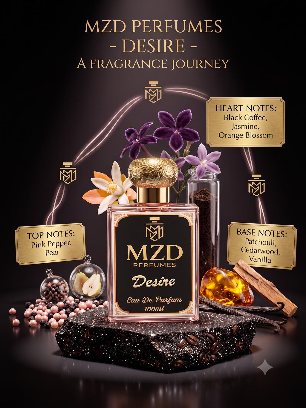 "Desire" Eau De Parfum -by MZD Perfumes