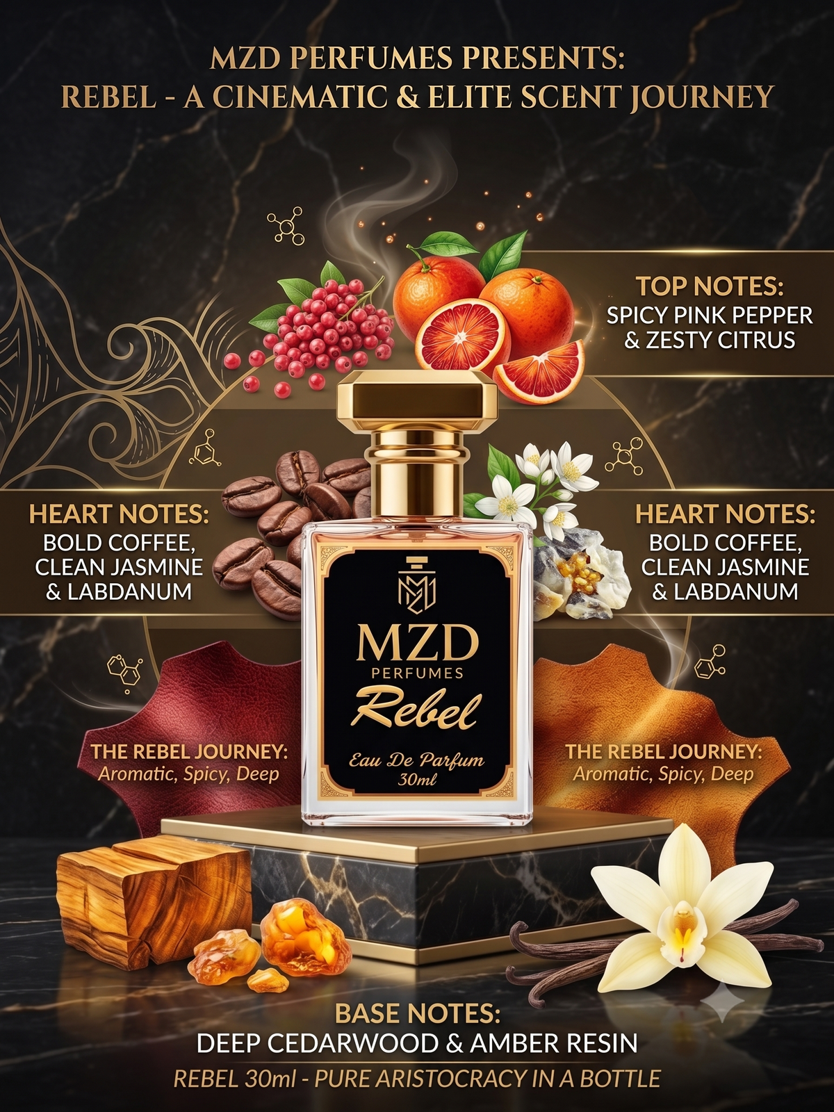 "Rebel" Eau De Parfum -by MZD Perfumes