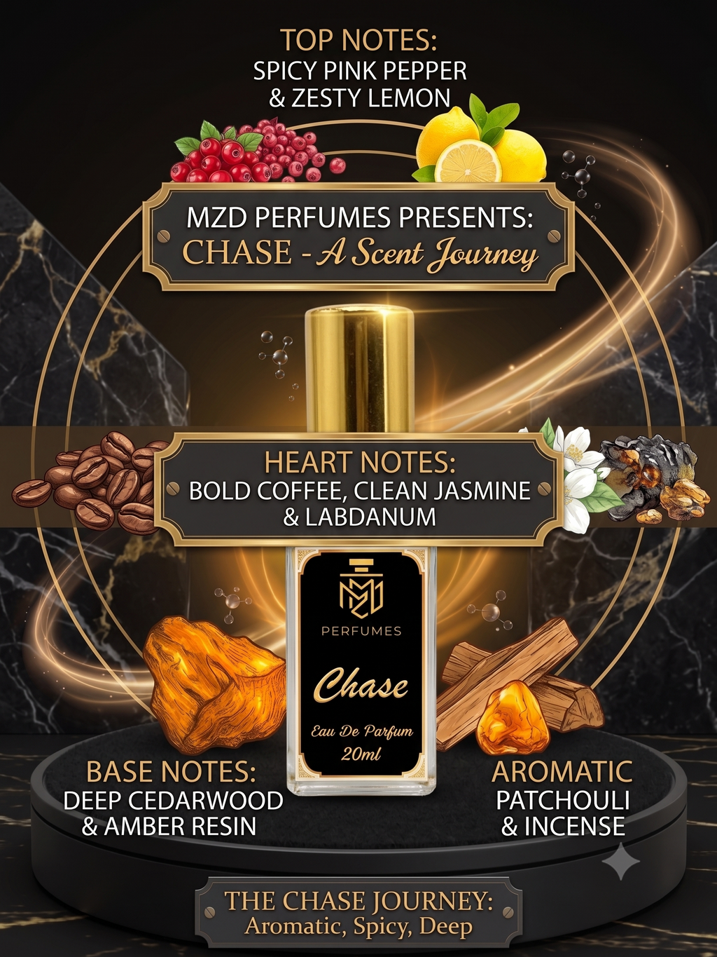 "Chase" Eau De Parfum -by MZD Perfumes