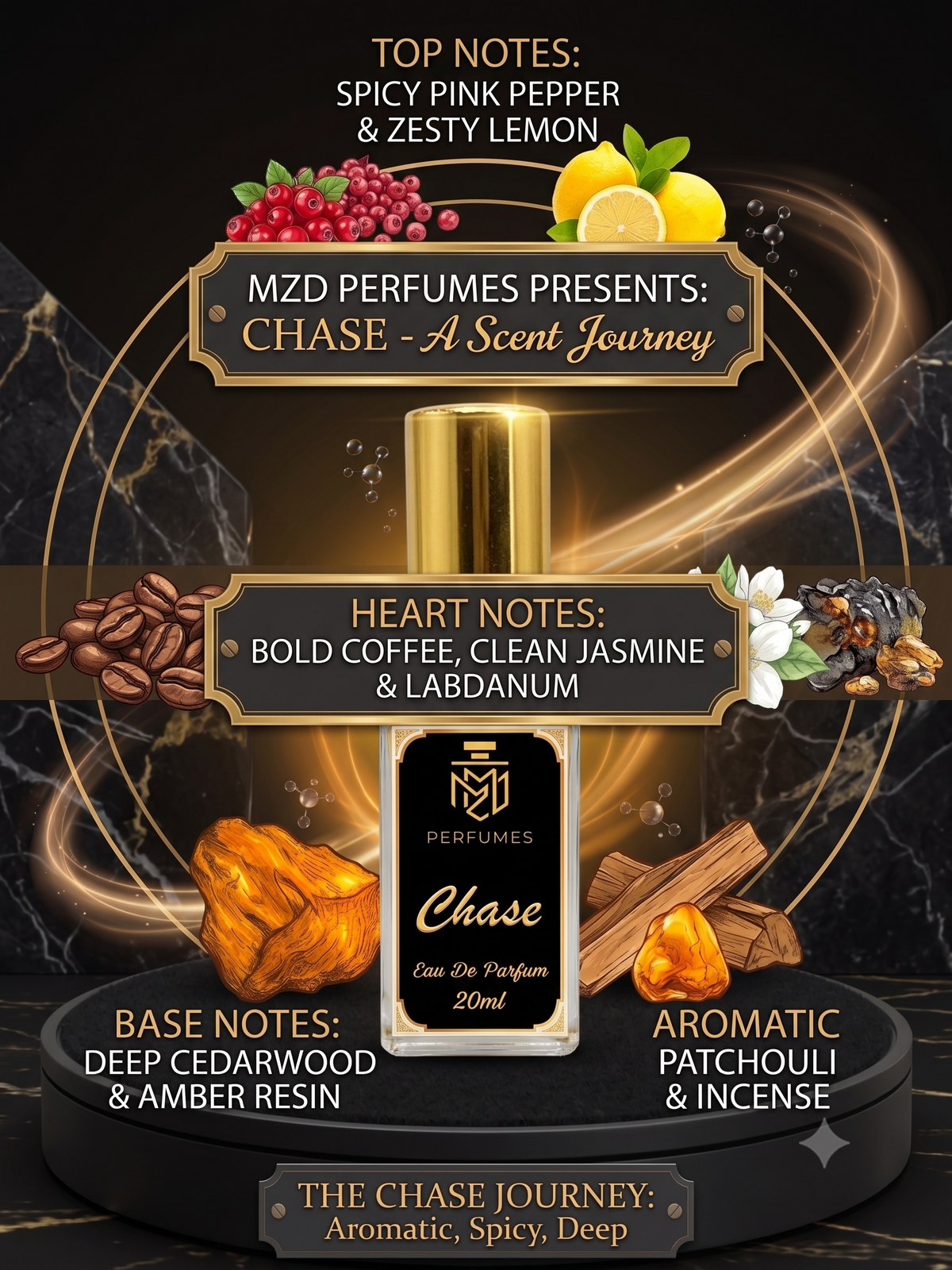 "Chase" Eau De Parfum -by MZD Perfumes