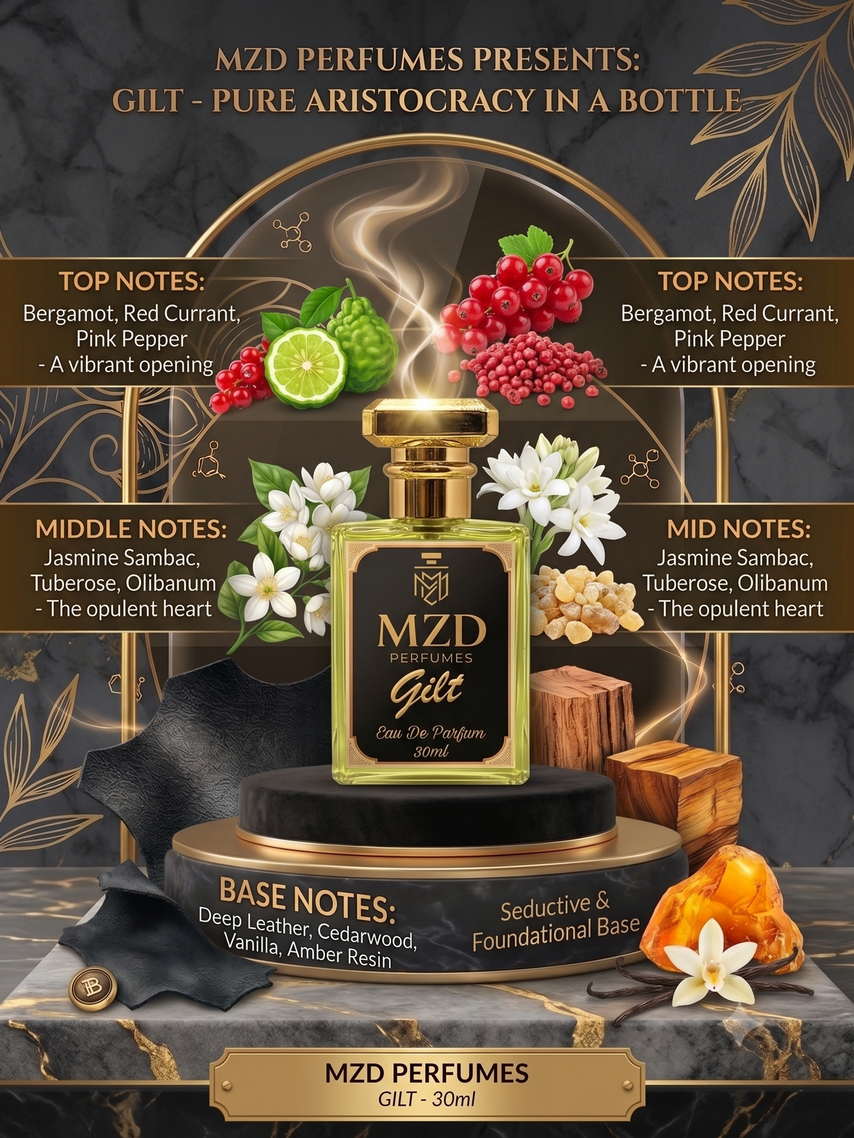"Gilt" Eau De Parfum -by MZD Perfumes