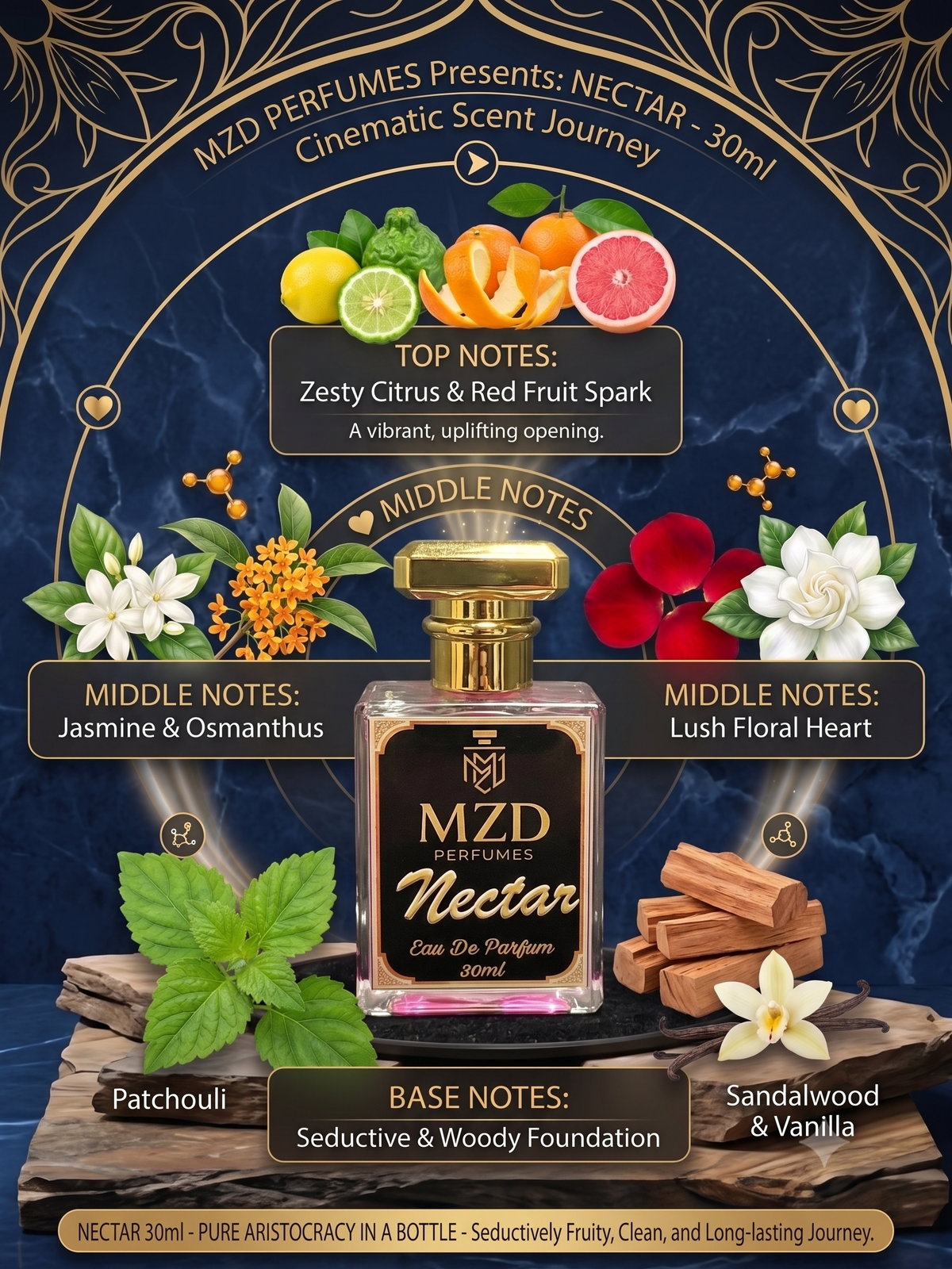 "Nectar" Eau de Parfum -by MZD Perfumes