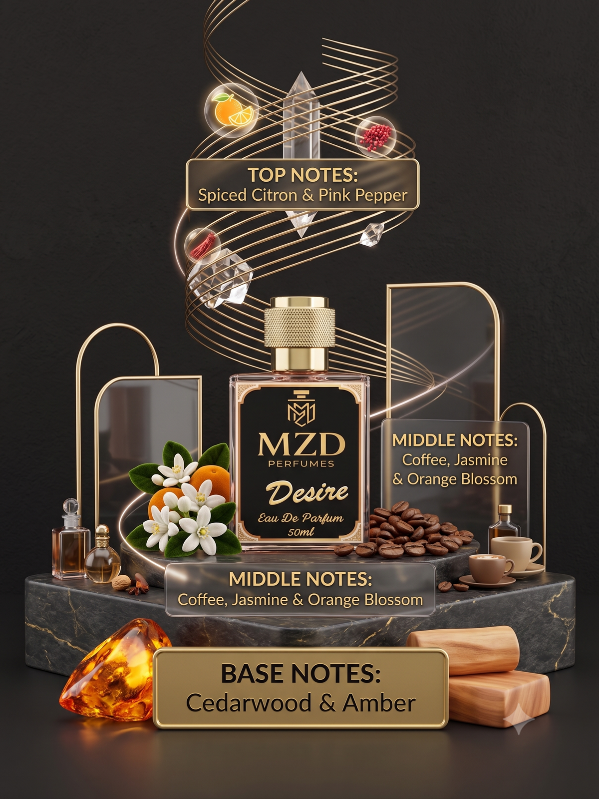 "Desire" Eau De Parfum -by MZD Perfumes
