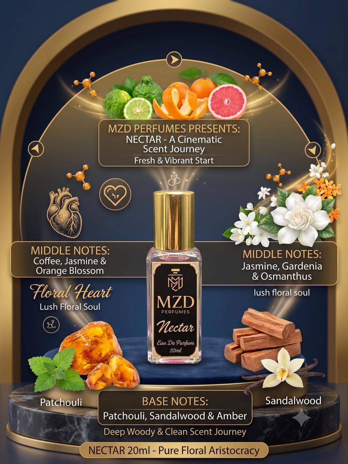 "Nectar" Eau de Parfum -by MZD Perfumes