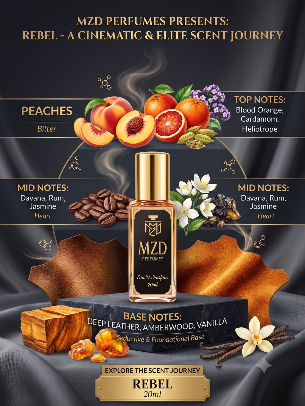 "Rebel" Eau De Parfum -by MZD Perfumes