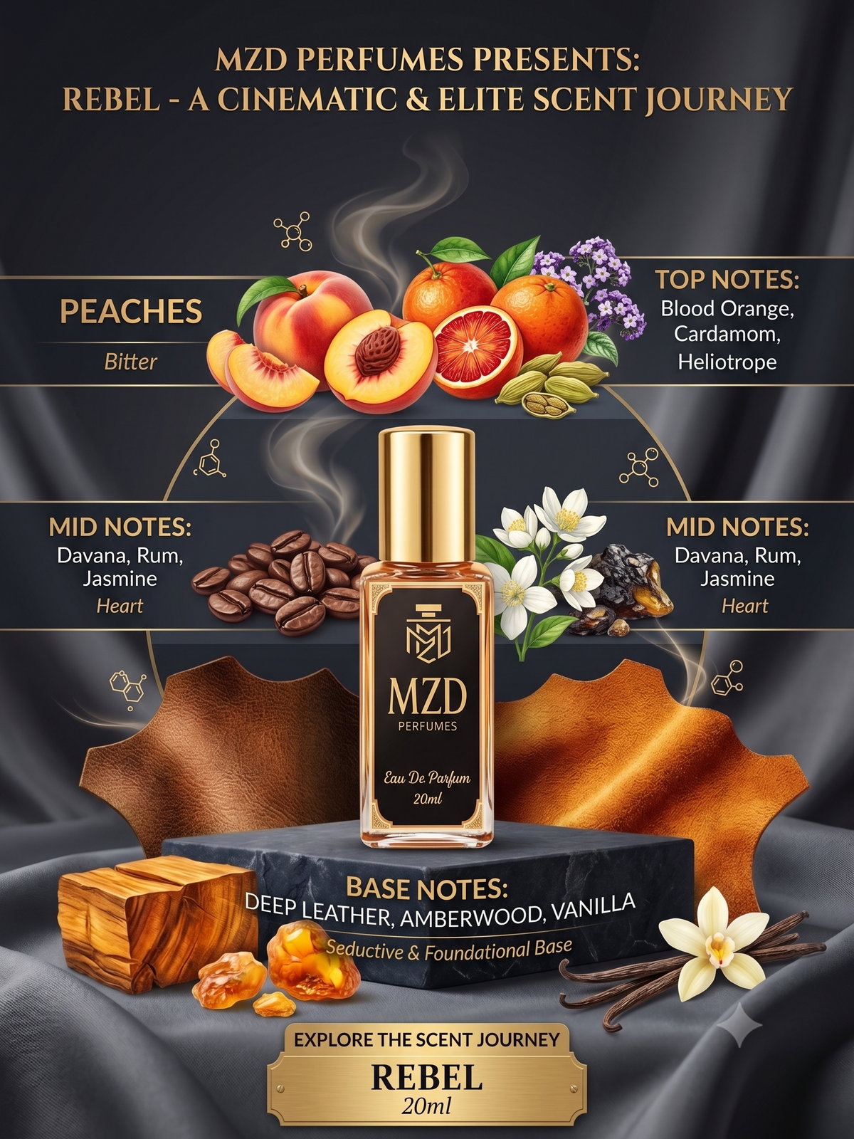 "Rebel" Eau De Parfum -by MZD Perfumes