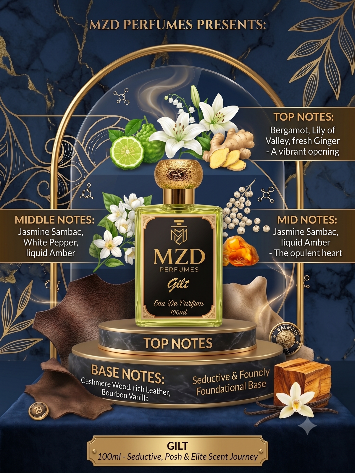 "Gilt" Eau De Parfum -by MZD Perfumes