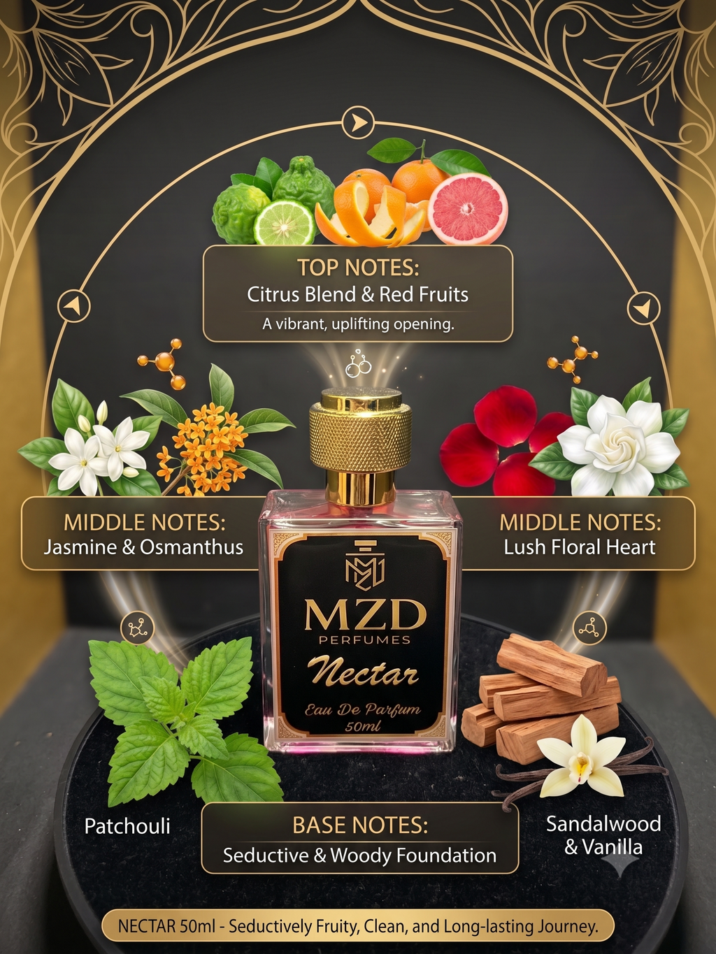 "Nectar" Eau de Parfum -by MZD Perfumes
